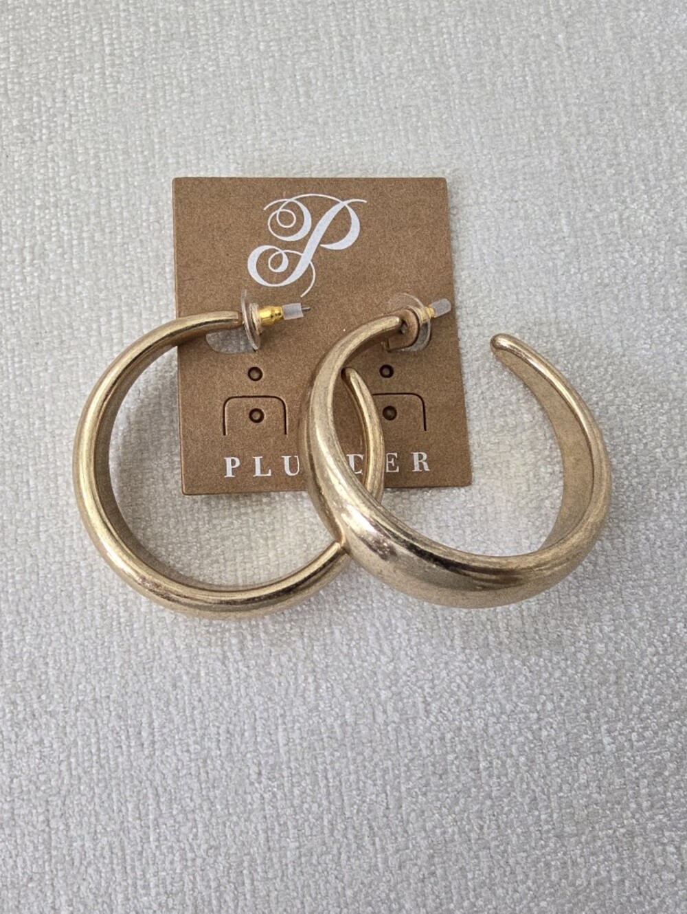 Plunder Gold-Tone Chunky Hoop Earrings